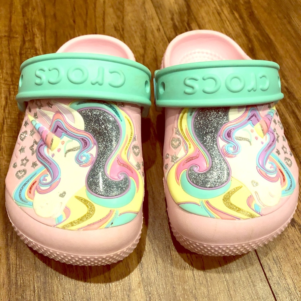 Toddler Girl Unicorn Crocs